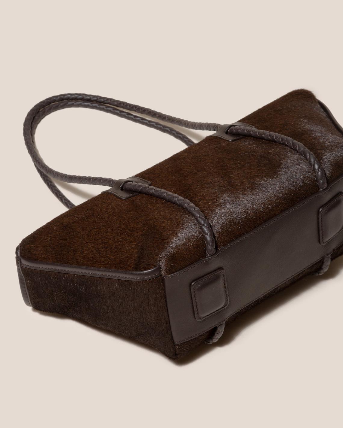 Hereu Shoulder Bags | FORNA CALF HAIR - Leather Framed Shoulder Bag - Women