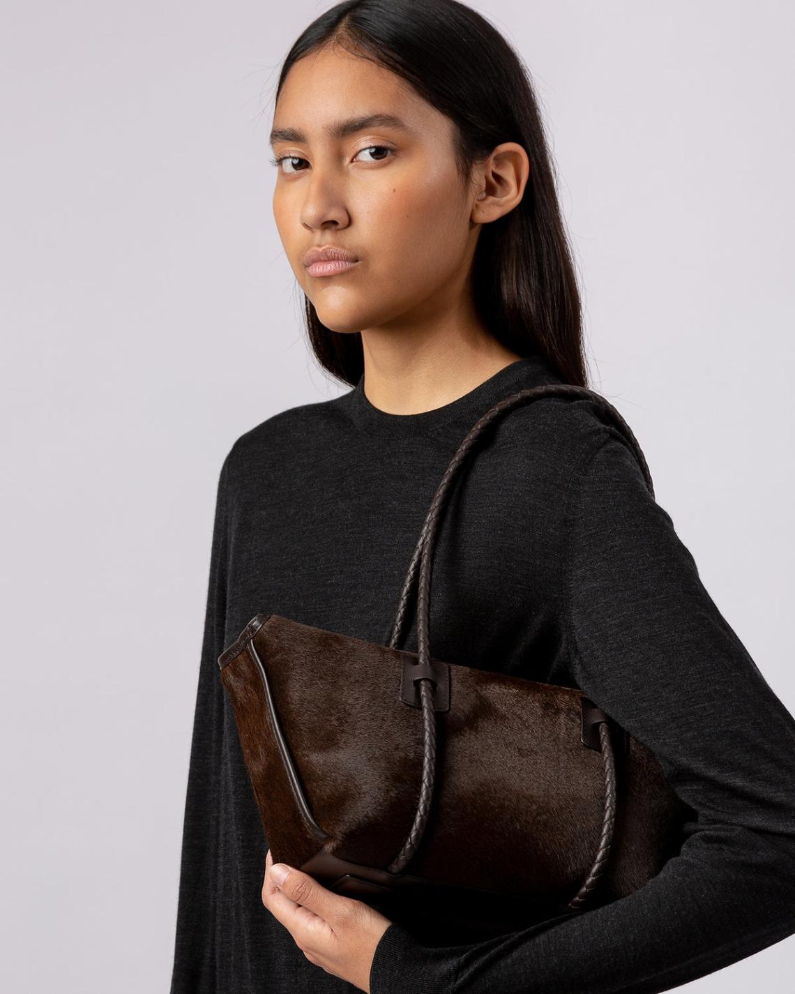 Hereu Shoulder Bags | FORNA CALF HAIR - Leather Framed Shoulder Bag - Women