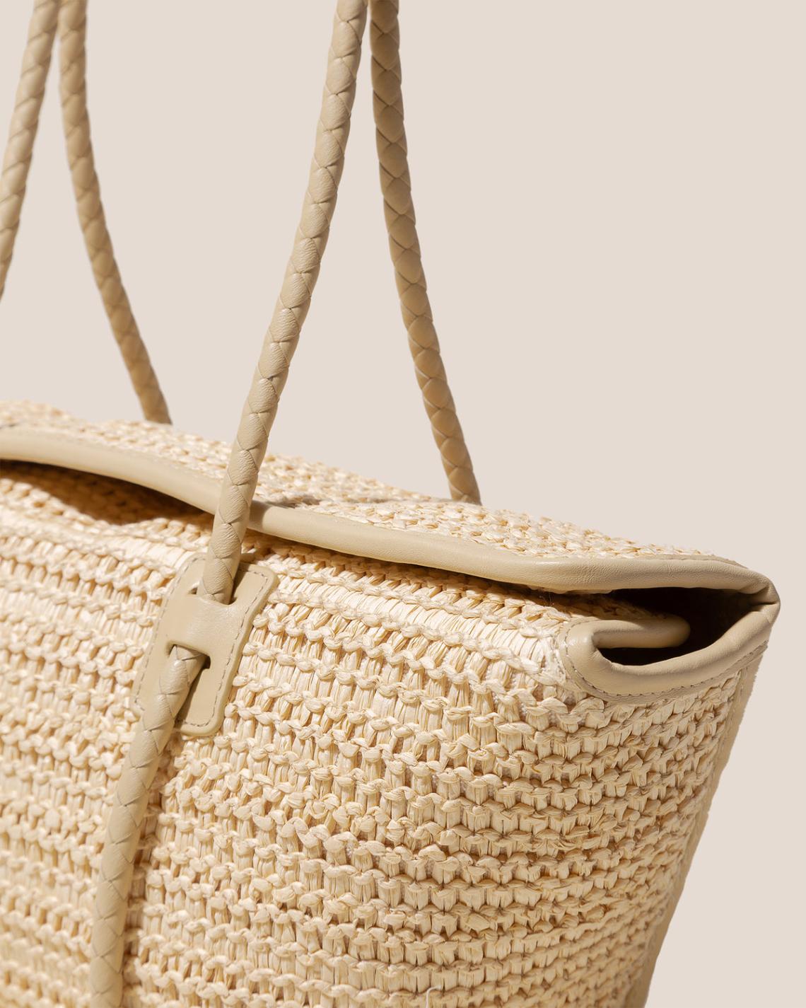 Hereu Shoulder Bags | FORNA RAFFIA - Leather Framed Shoulder Bag - Women