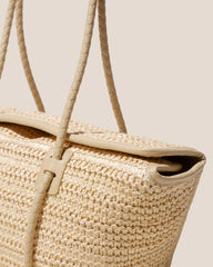 Hereu Shoulder Bags | FORNA RAFFIA - Leather Framed Shoulder Bag - Women