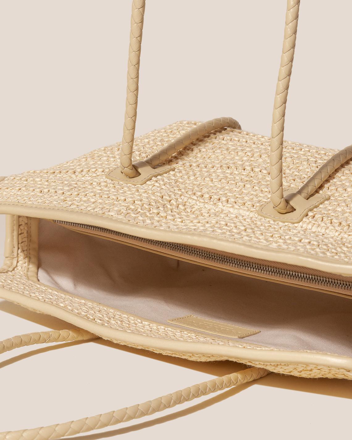 Hereu Shoulder Bags | FORNA RAFFIA - Leather Framed Shoulder Bag - Women