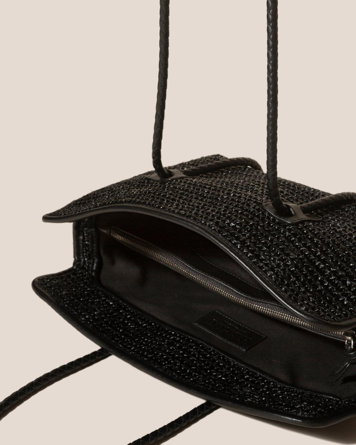Hereu Shoulder Bags | FORNA RAFFIA - Leather Framed Shoulder Bag - Women
