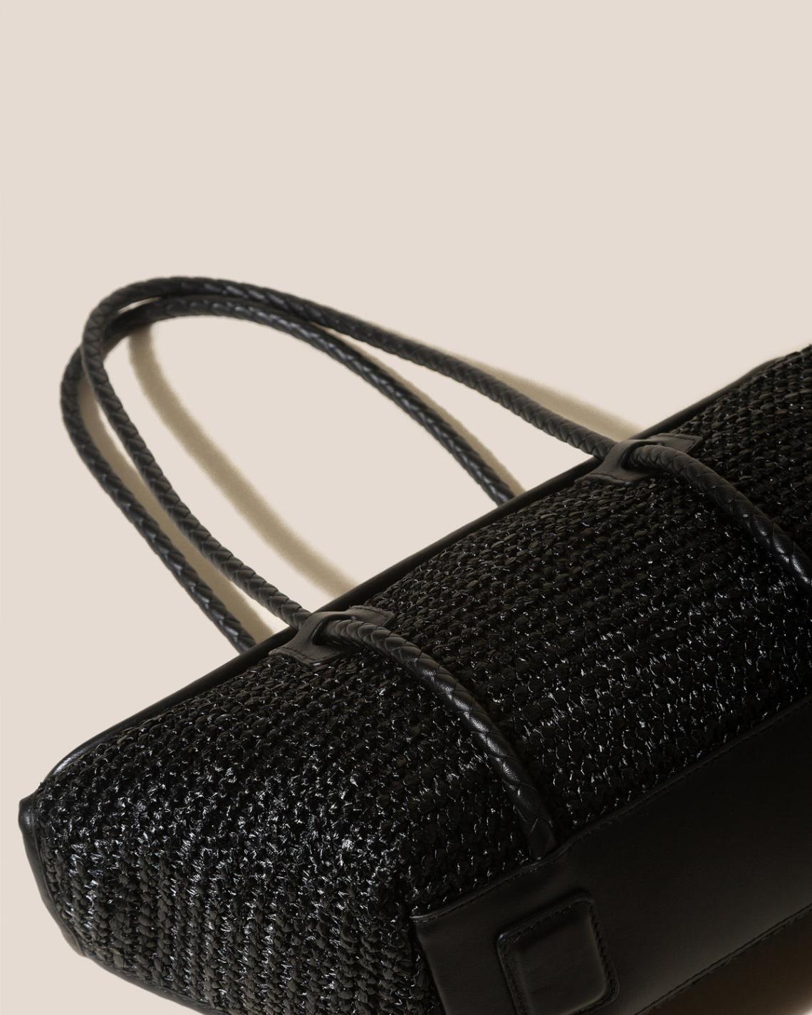 Hereu Shoulder Bags | FORNA RAFFIA - Leather Framed Shoulder Bag - Women
