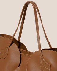 Hereu Shoulder Bags | SEPAL L GRAINY - Large Tulip Shape Zipped Tote Bag - Women
