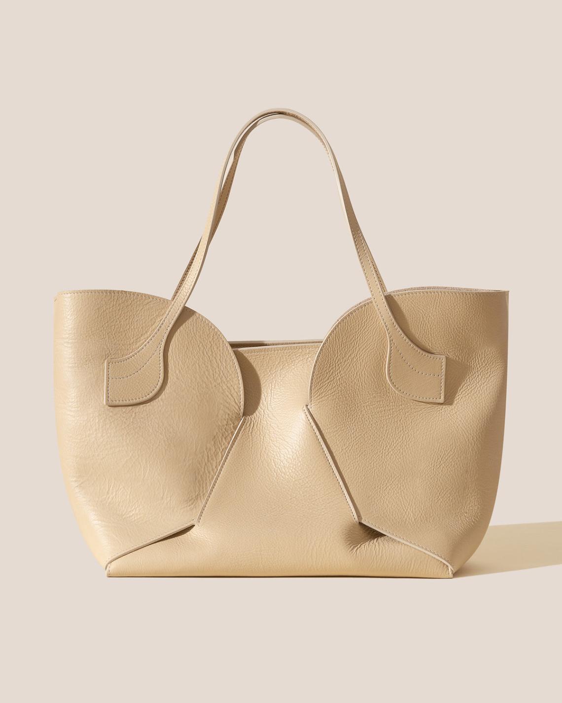 Hereu Shoulder Bags | SEPAL L GRAINY - Large Tulip Shape Zipped Tote Bag - Women