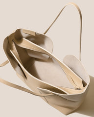 Hereu Shoulder Bags | SEPAL L GRAINY - Large Tulip Shape Zipped Tote Bag - Women