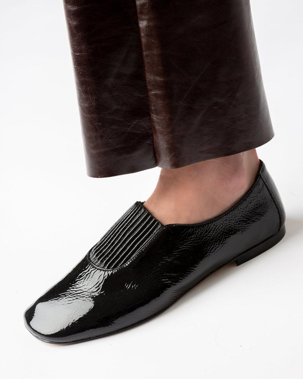 Hereu Soft Shoes | CAOMA CRINKLED GLOSSY - Elasticated Slip-on Shoe - Women