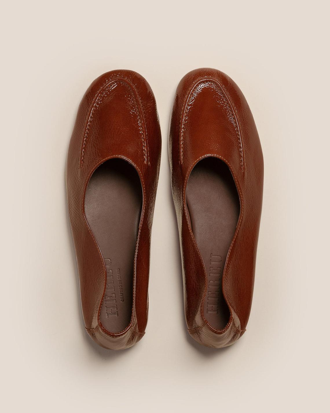 Hereu Soft Shoes | JULIOL CRINKLED GLOSSY - High Cut Deconstructed Loafer - Women
