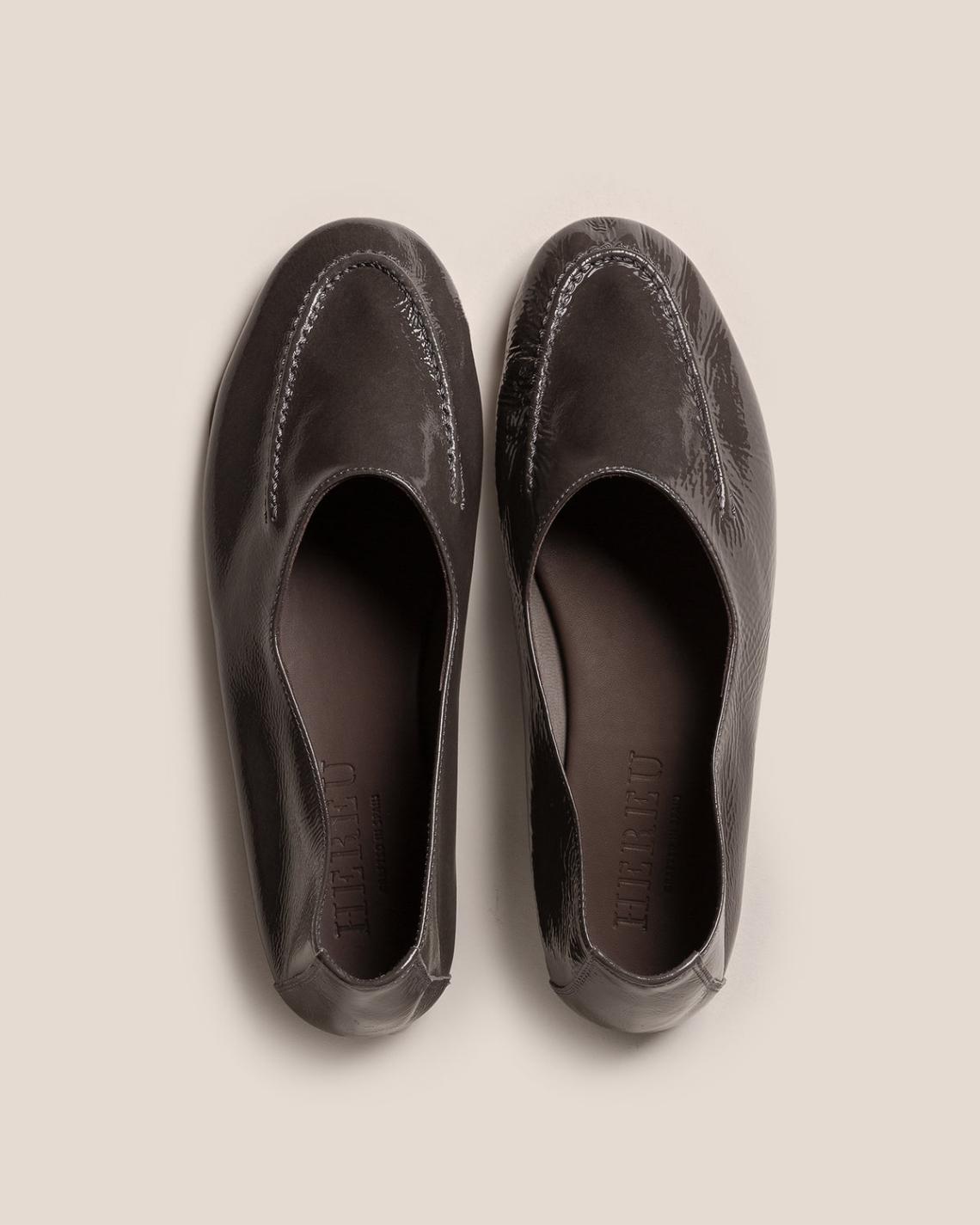 Hereu Soft Shoes | JULIOL CRINKLED GLOSSY - High Cut Deconstructed Loafer - Women