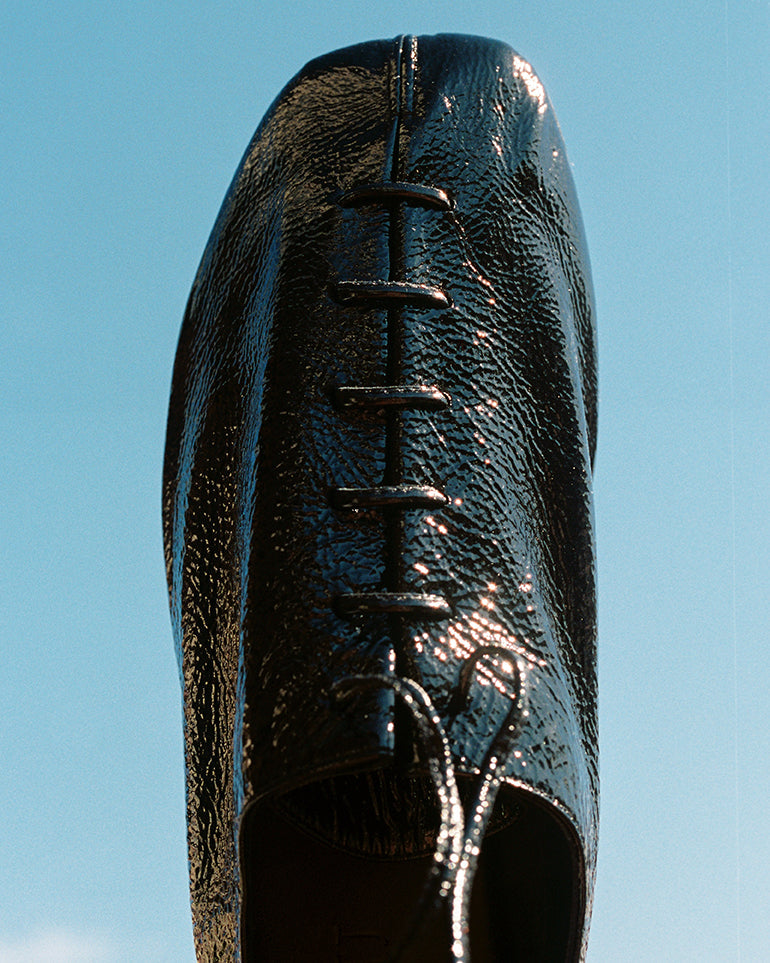 Hereu Soft Shoes | PLEGADA CRINKLED GLOSSY - Deconstructed Lace-up Shoe - Women