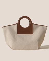 Hereu Tote Bags | CALA L - Leather-trimmed Canvas Tote Bag - Women/Men