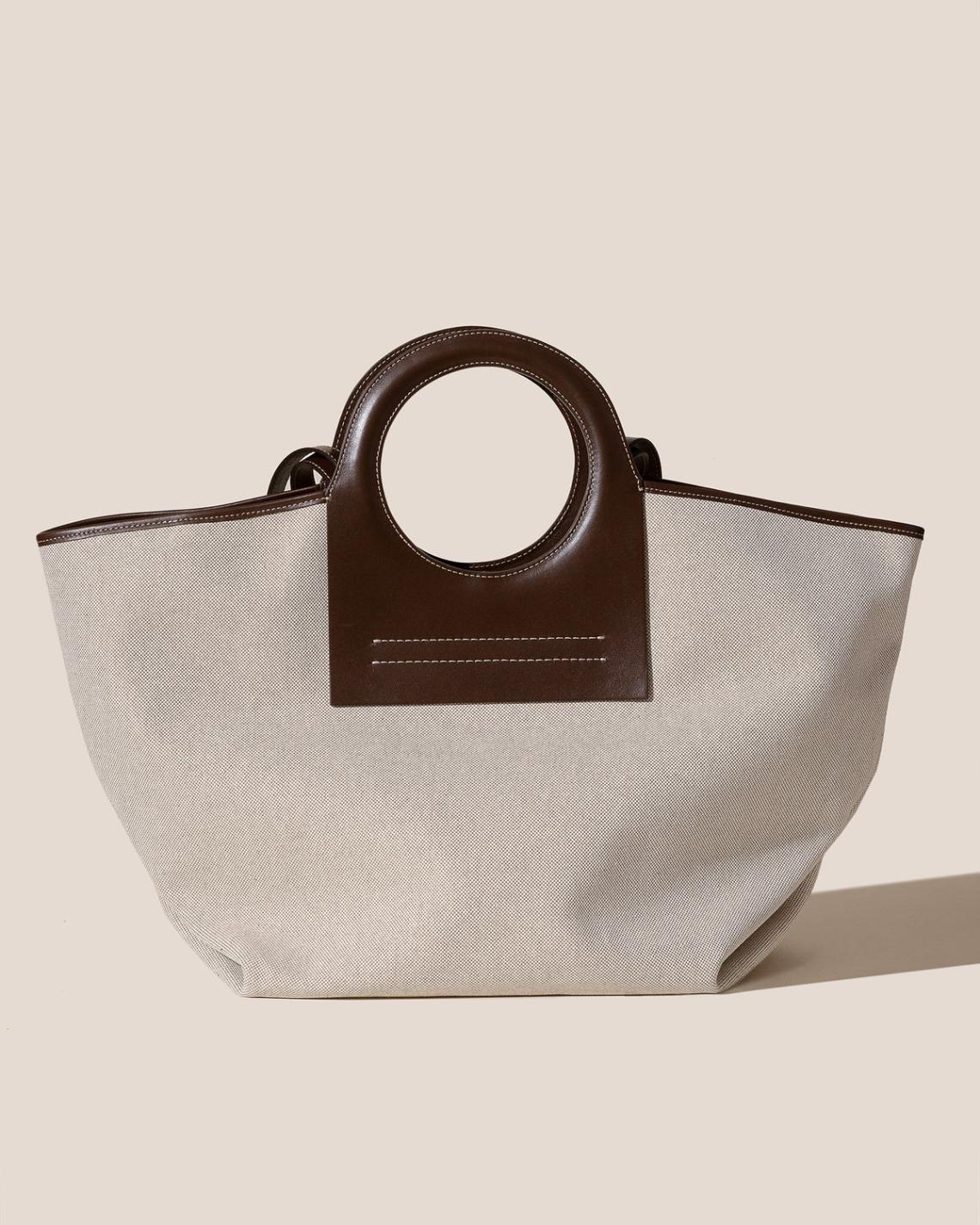 Hereu Tote Bags | CALA L - Leather-trimmed Canvas Tote Bag - Women/Men