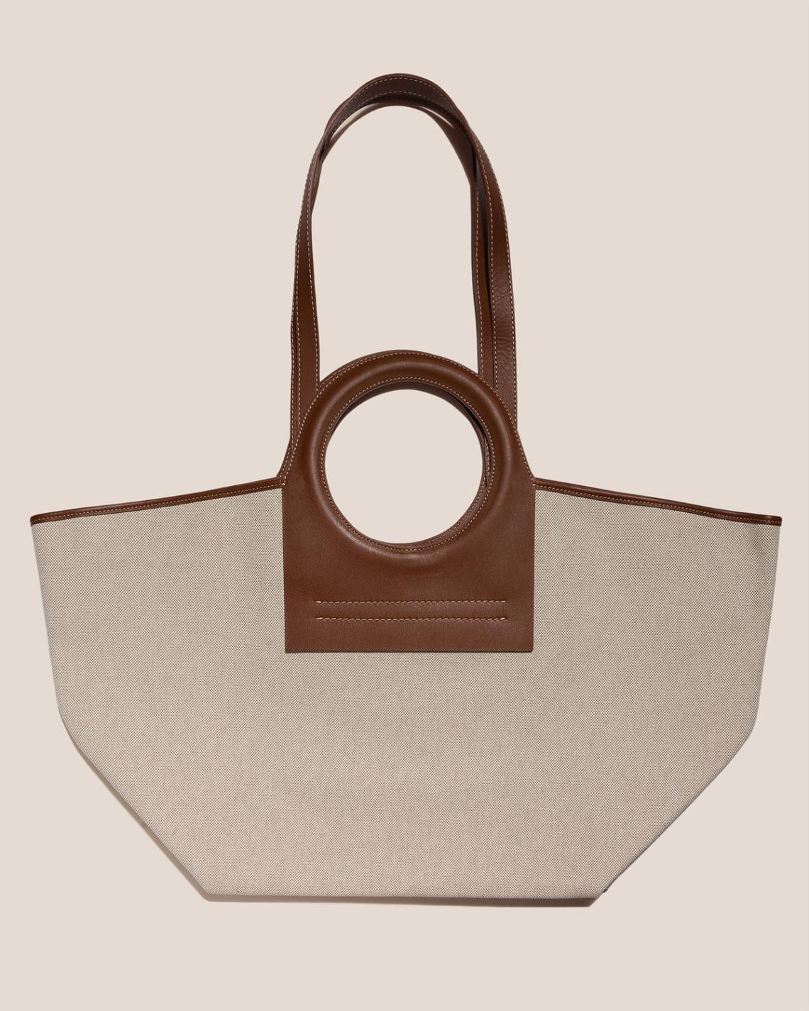 Hereu Tote Bags | CALA L - Leather-trimmed Canvas Tote Bag - Women/Men