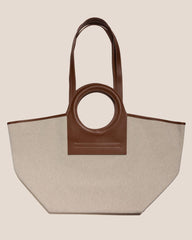 Hereu Tote Bags | CALA L - Leather-trimmed Canvas Tote Bag - Women/Men
