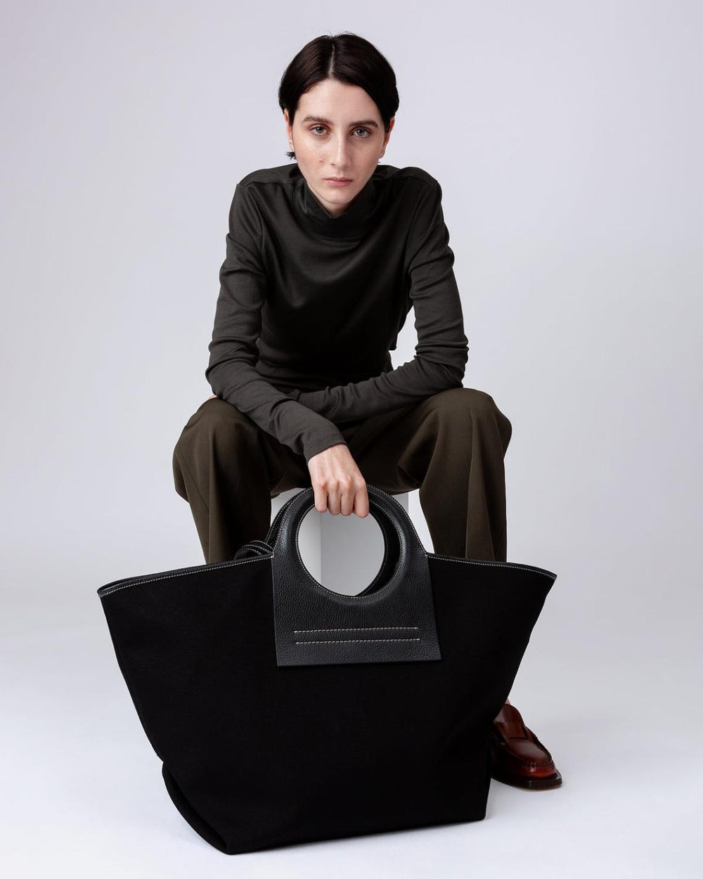 Hereu Tote Bags | CALA L - Leather-trimmed Canvas Tote Bag - Women/Men