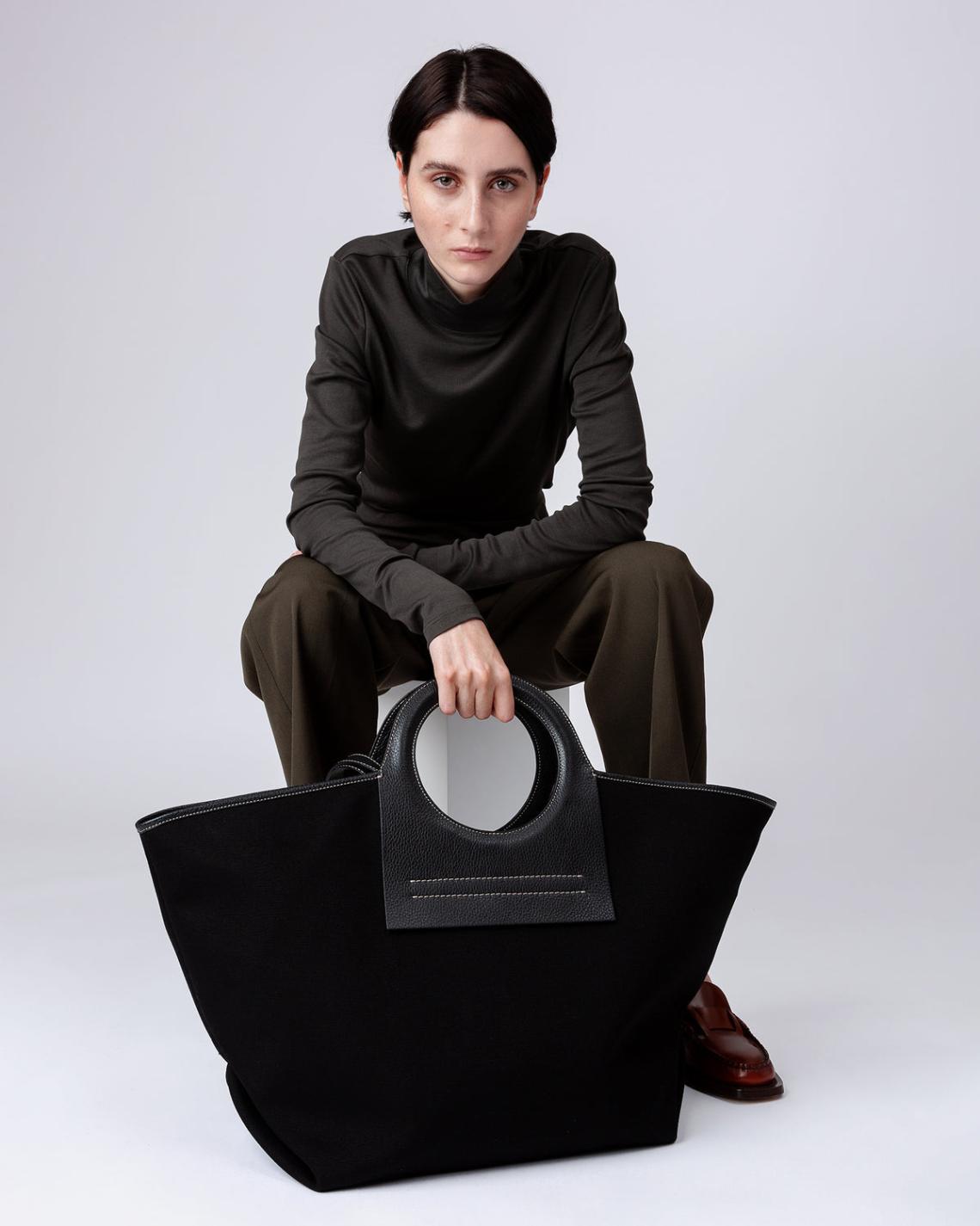 Hereu Tote Bags | CALA L - Leather-trimmed Canvas Tote Bag - Women/Men