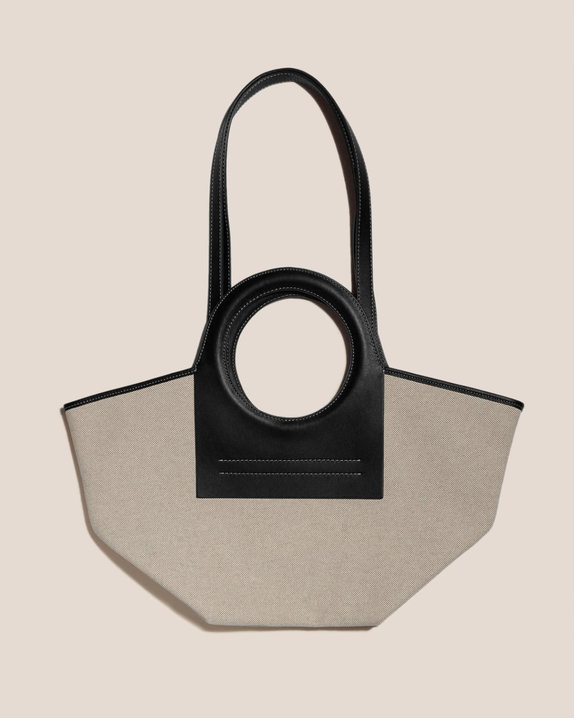 Hereu Tote Bags | CALA S - Leather-trimmed Canvas Tote Bag - Women/Men