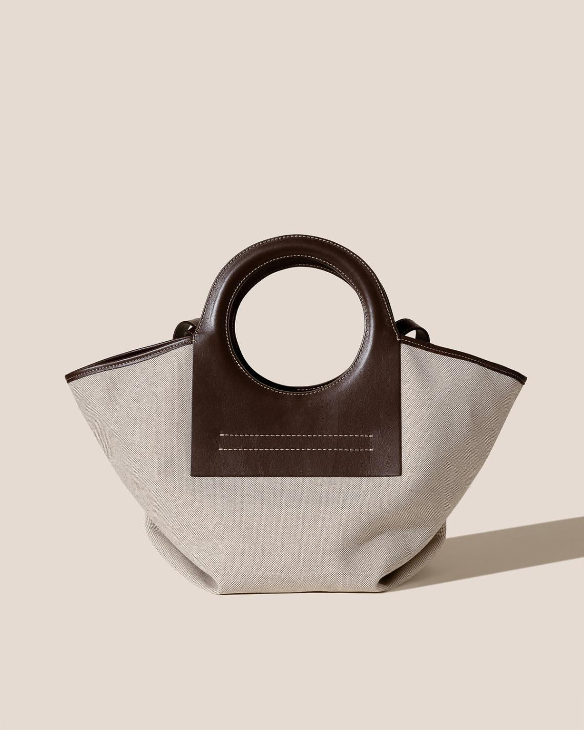 Hereu Tote Bags | CALA S - Leather-trimmed Canvas Tote Bag - Women/Men
