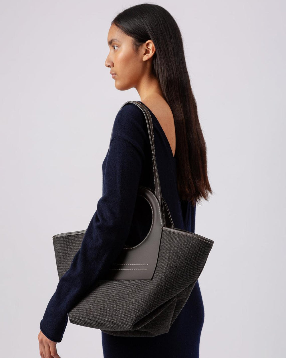Hereu Tote Bags | CALA S WINTER - Leather-trimmed Thick Textile Tote Bag - Women/Men