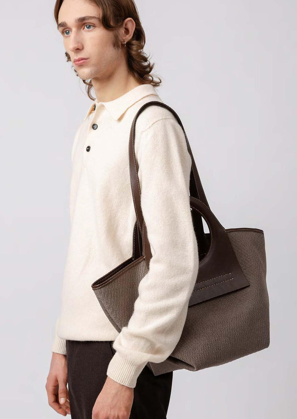 Hereu Tote Bags | CALA S WINTER - Leather-trimmed Thick Textile Tote Bag - Women/Men