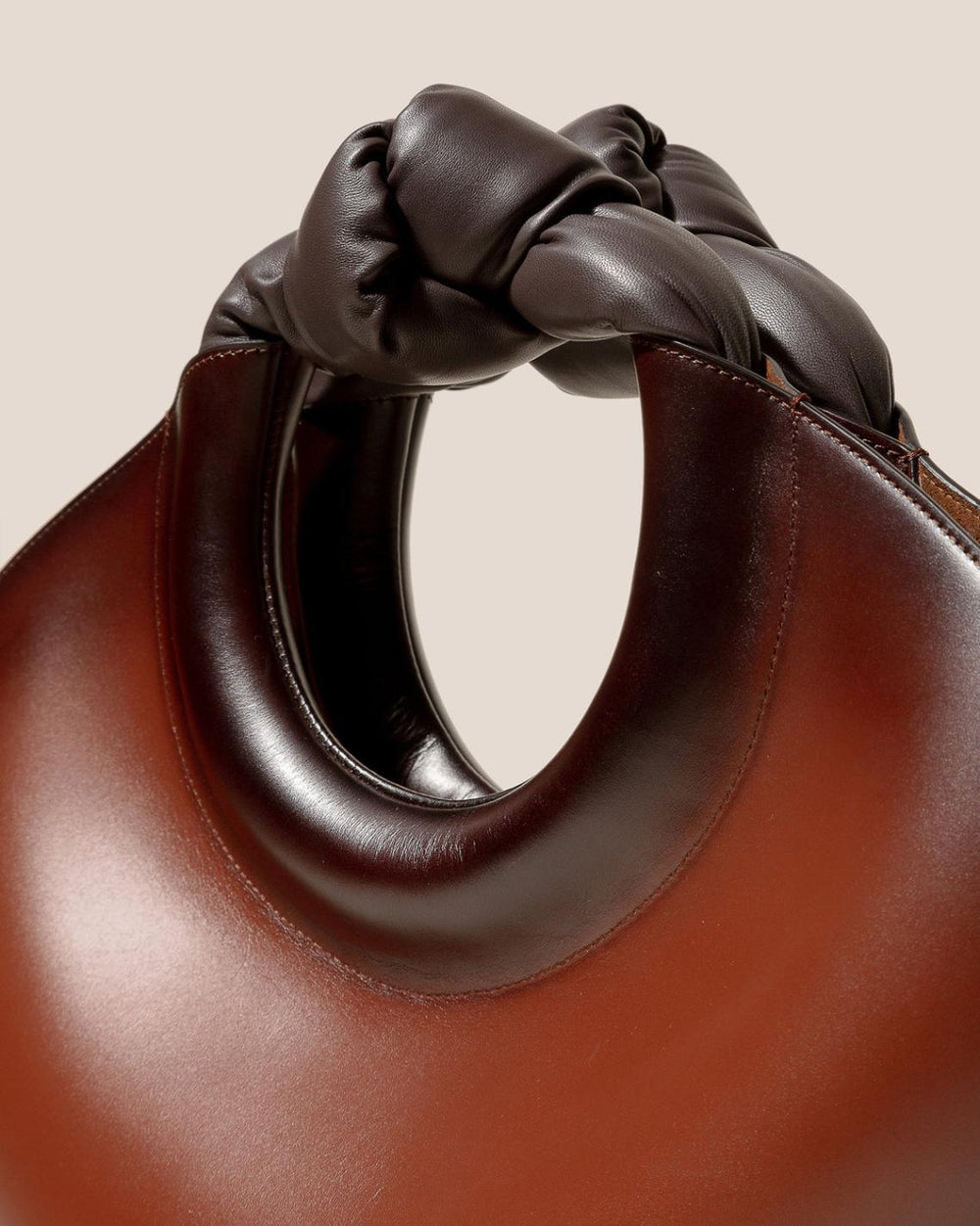 Hereu Tote Bags | CASTELL AIRBRUSHED - Knotted-handle Leather Tote Bag - Women