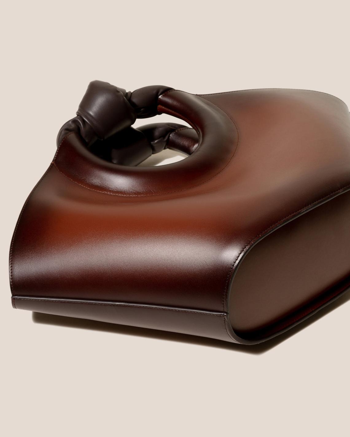 Hereu Tote Bags | CASTELL AIRBRUSHED - Knotted-handle Leather Tote Bag - Women