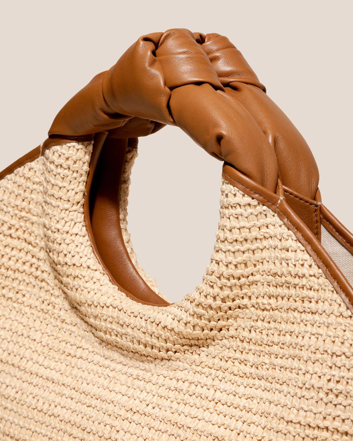 Hereu Tote Bags | CASTELL RAFFIA - Knotted-handle Tote Bag - Women