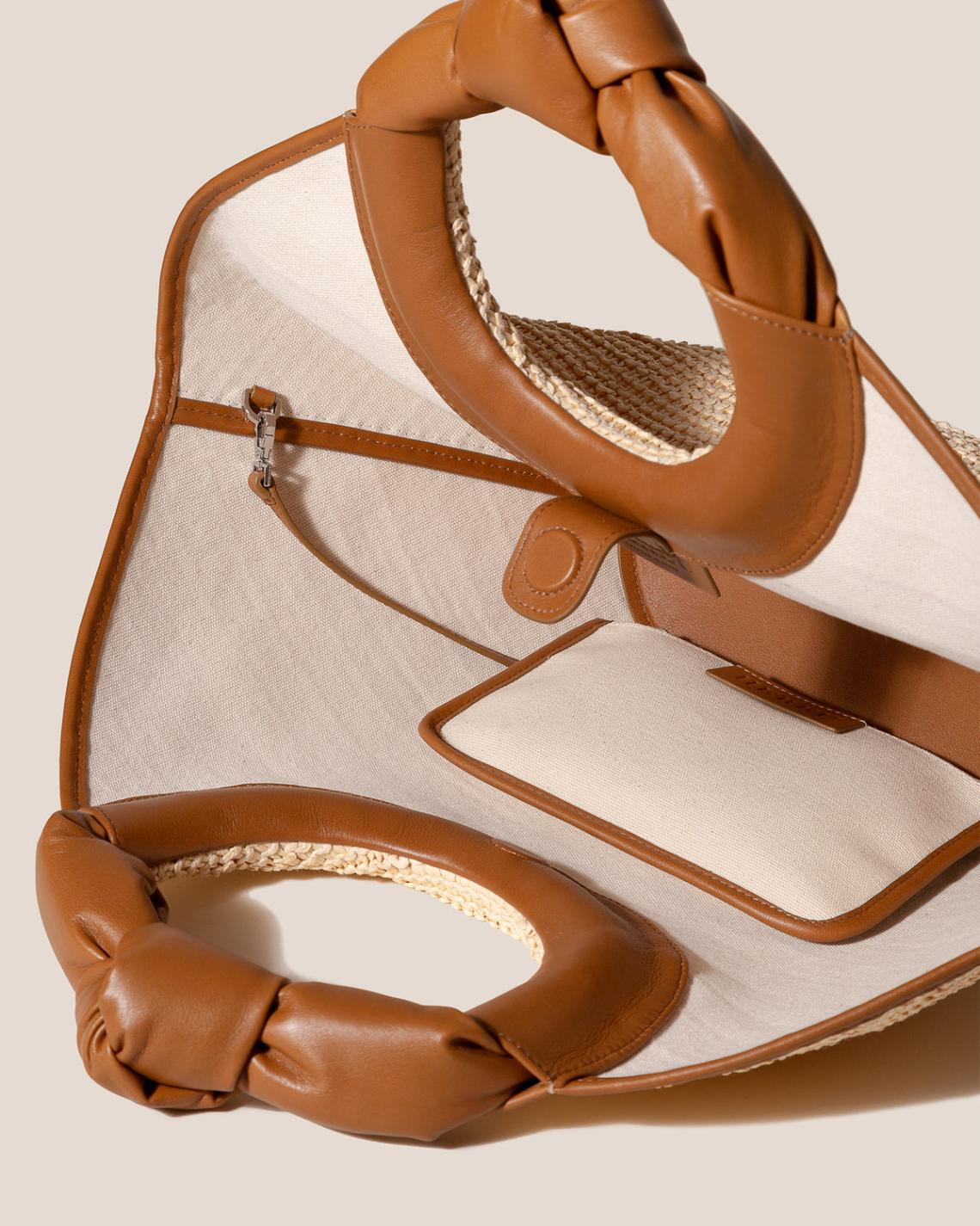 Hereu Tote Bags | CASTELL RAFFIA - Knotted-handle Tote Bag - Women