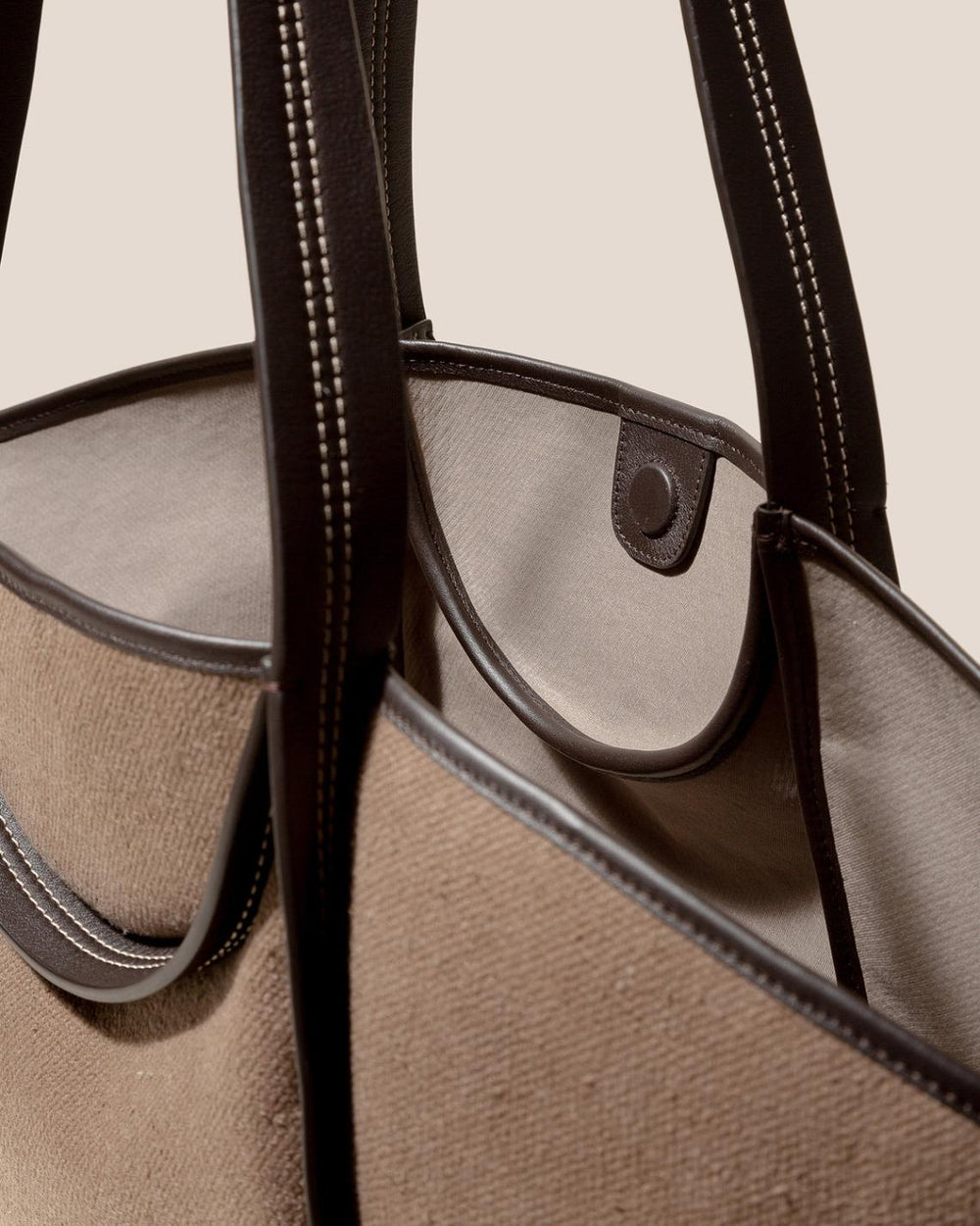 Hereu Tote Bags | CUBER - Leather-Trimmed Canvas Basket - Women/Men