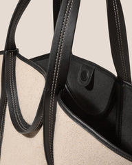 Hereu Tote Bags | CUBER - Leather-Trimmed Canvas Basket - Women/Men