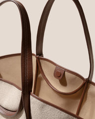 Hereu Tote Bags | CUBER - Leather-Trimmed Canvas Basket - Women/Men