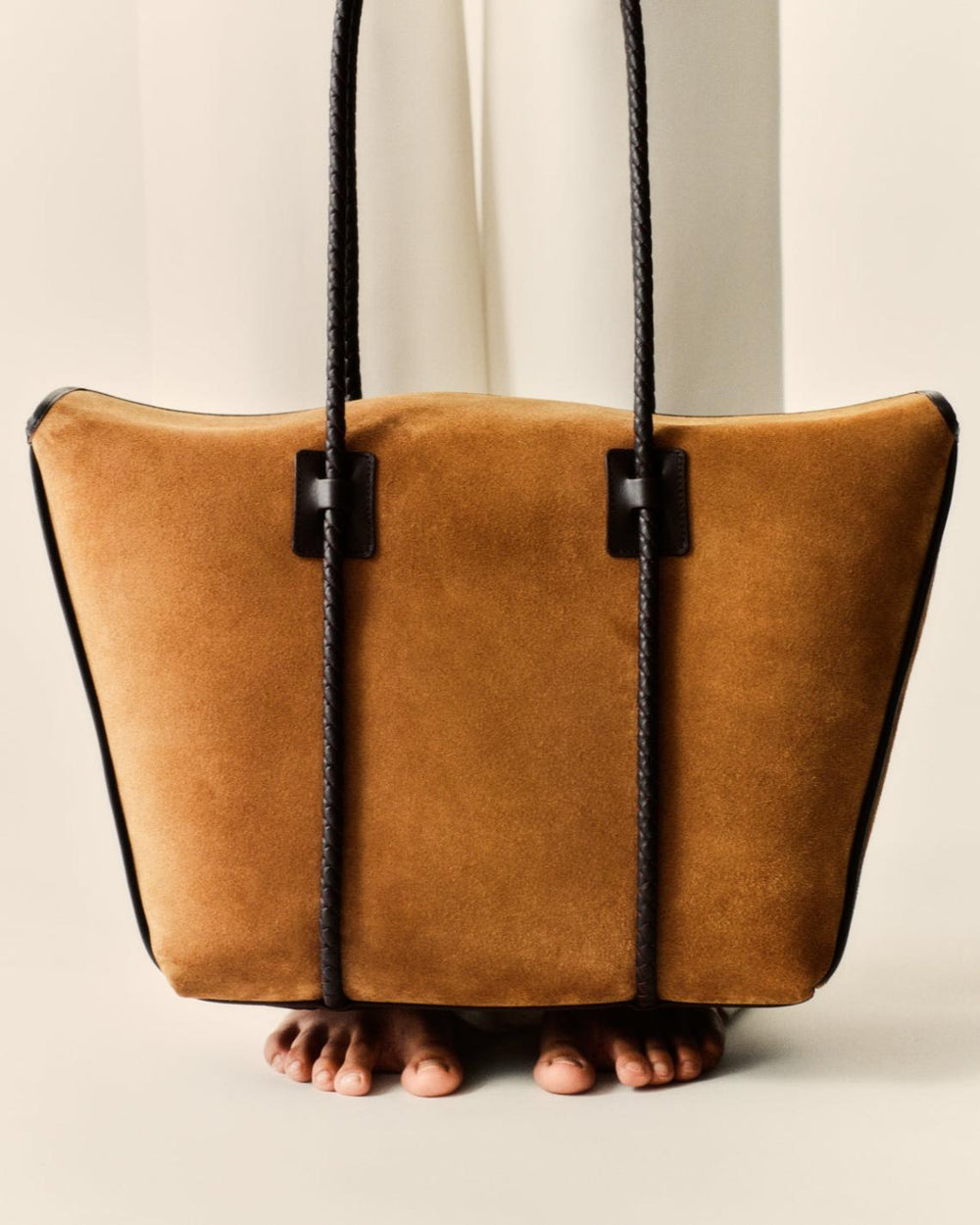 Hereu Tote Bags | FORNA TOTE SUEDE - Leather Framed Shoulder Bag - Women/Men