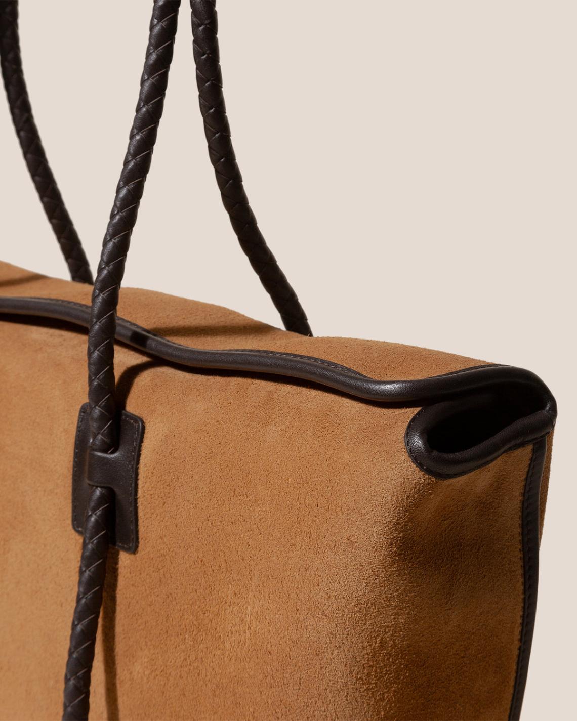 Hereu Tote Bags | FORNA TOTE SUEDE - Leather Framed Shoulder Bag - Women/Men